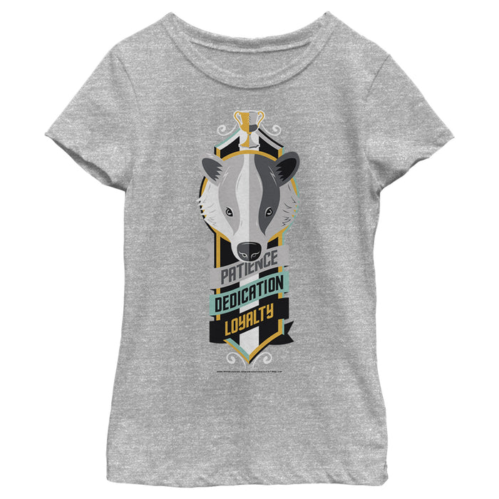 Fifth Sun Girl's Harry Potter Hufflepuff Patience Dedication Loyalty T-Shirt