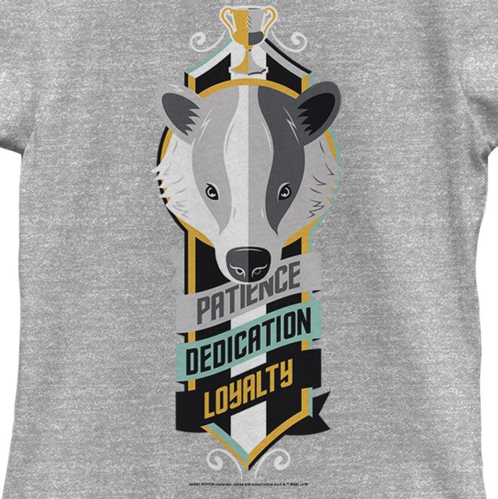 Fifth Sun Girl's Harry Potter Hufflepuff Patience Dedication Loyalty T-Shirt