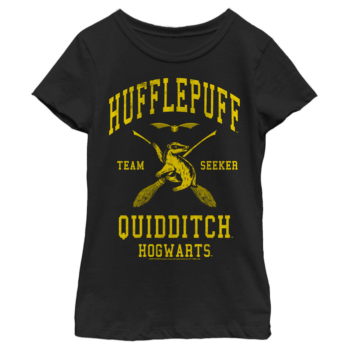 fifth sun Girl's Harry Potter Hufflepuff Quidditch Seeker T-Shirt