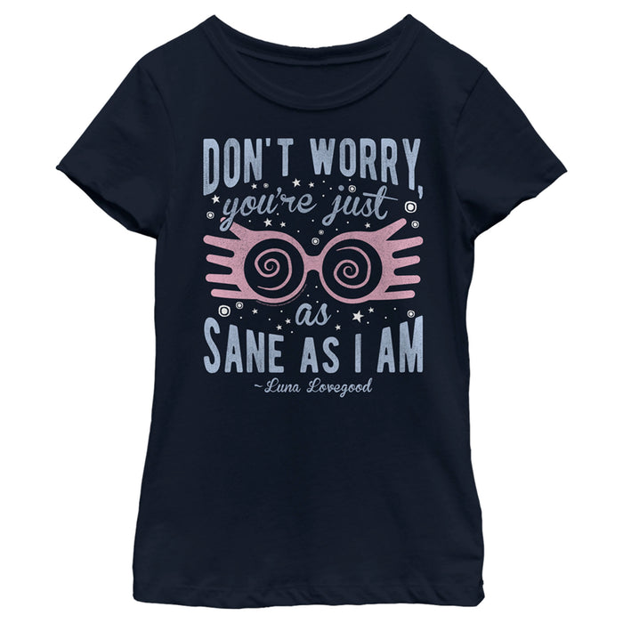 fifth sun Girl's Harry Potter Just As Sane As Luna Lovegood T-Shirt