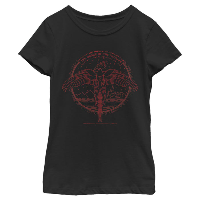 fifth sun Girl's Harry Potter Order of Phoenix Flight T-Shirt