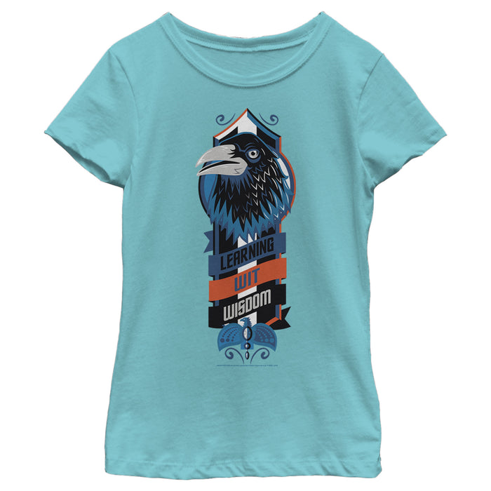 fifth sun Girl's Harry Potter Ravenclaw Bird Emblem T-Shirt