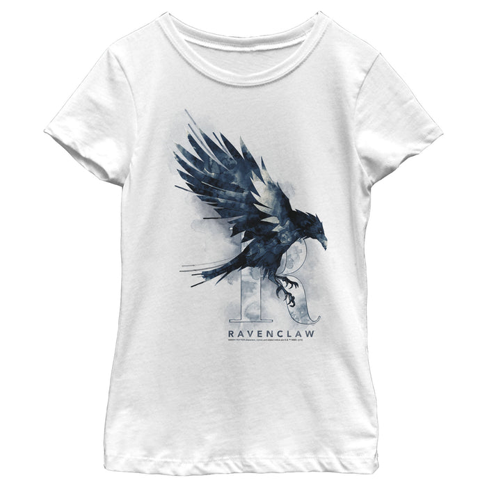 fifth sun Girl's Harry Potter Ravenclaw Bird Watercolor T-Shirt