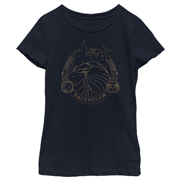 fifth sun Girl's Harry Potter Ravenclaw House Emblem T-Shirt