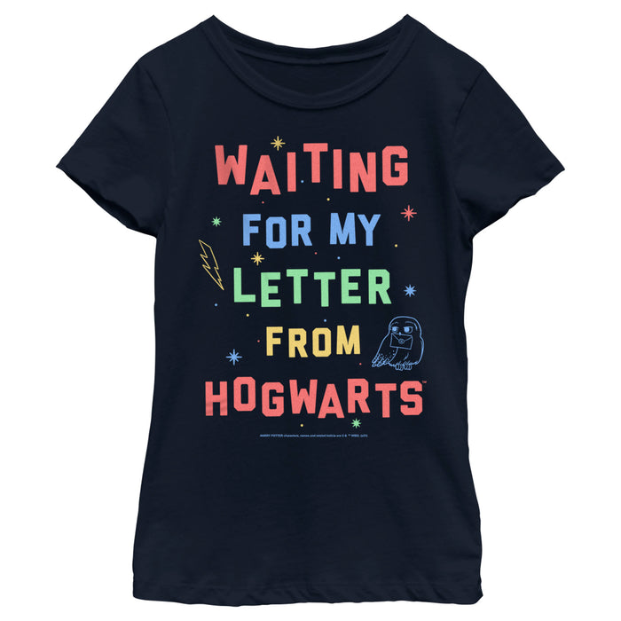 fifth sun Girl's Harry Potter Waiting for my Letter from Hogwarts T-Shirt
