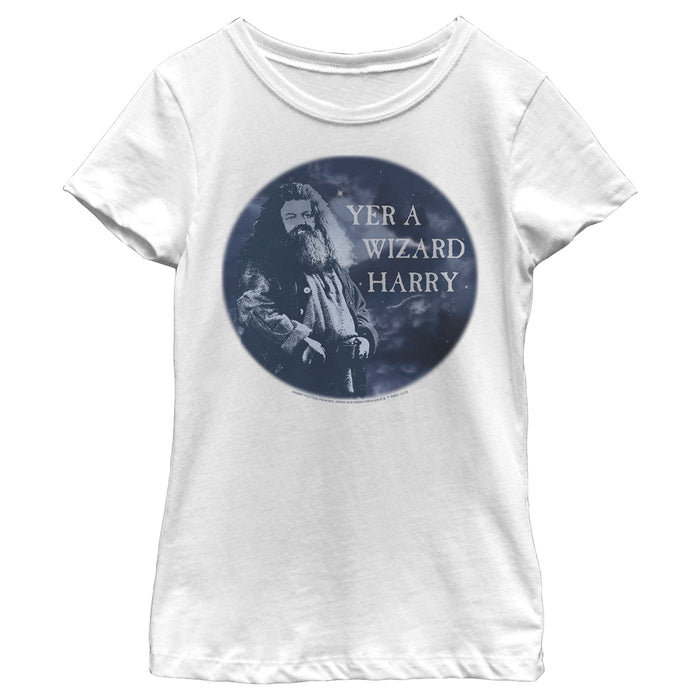 fifth sun Girl's Harry Potter Yer a Wizard Quote T-Shirt