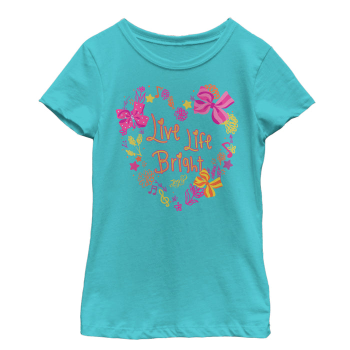 fifth sun Girl's Jojo Siwa Live Life Bright Heart T-Shirt