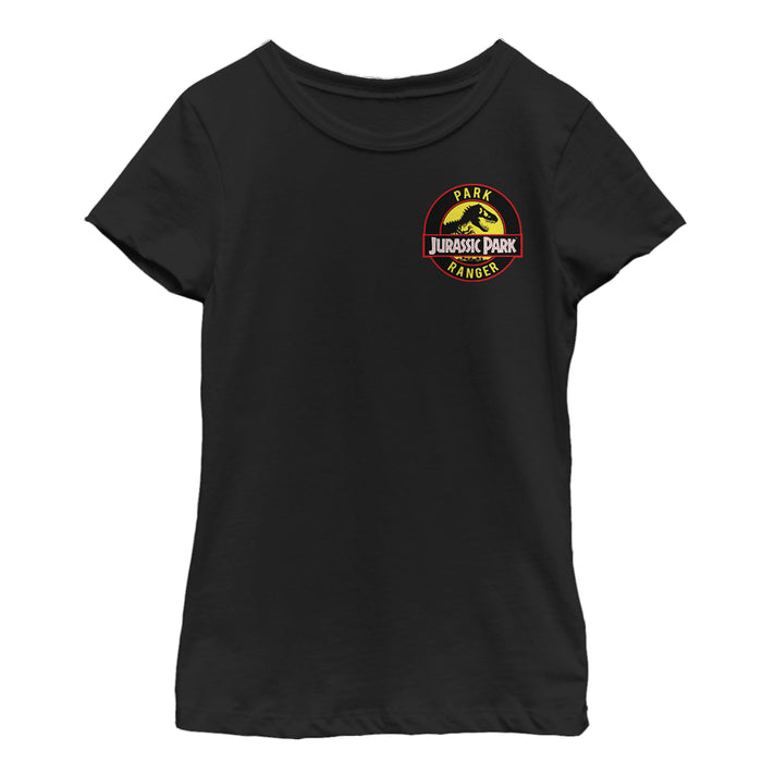 fifth sun Girl's Jurassic Park Ranger Logo Badge T-Shirt