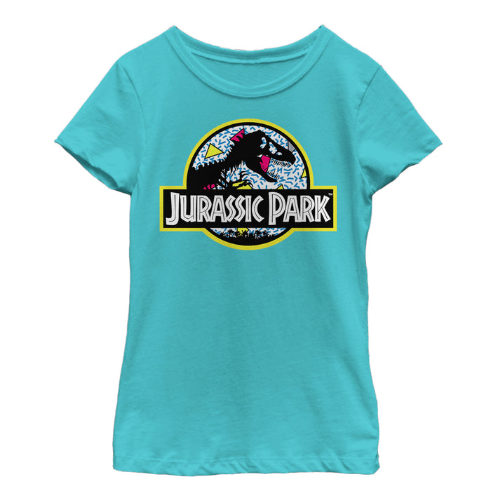 fifth sun Girl's Jurassic Park Retro Party Logo T-Shirt