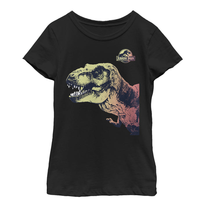 fifth sun Girl's Jurassic Park Sneaky T. Rex T-Shirt