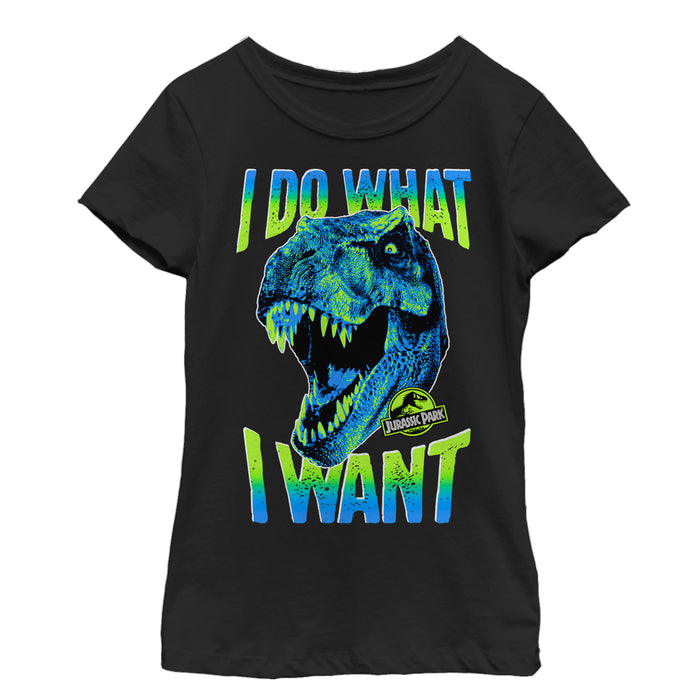 fifth sun Girl's Jurassic Park T. Rex Do What I Want T-Shirt