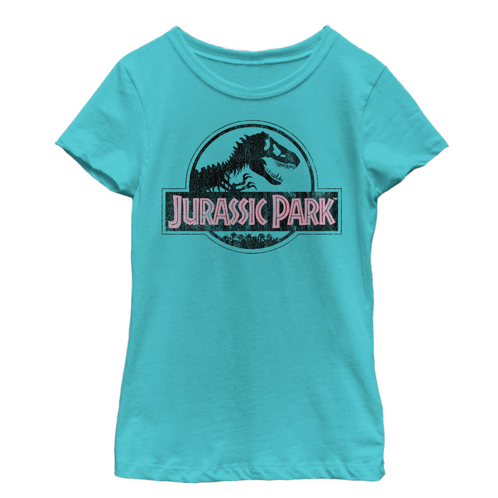 fifth sun Girl's Jurassic Park Vintage Logo T-Shirt