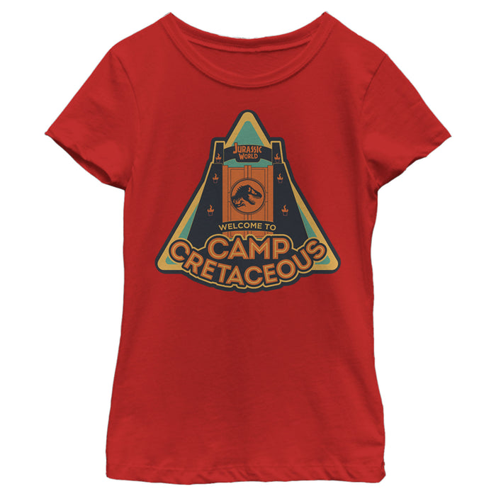 fifth sun Girl's Jurassic World: Camp Cretaceous Welcome Gate T-Shirt