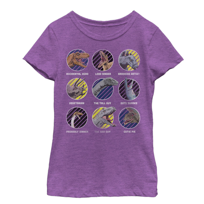 fifth sun Girl's Jurassic World Dinosaur Classmate Titles T-Shirt