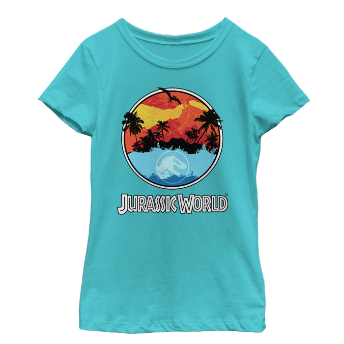 fifth sun Girl's Jurassic World: Fallen Kingdom Apocalypse Logo T-Shirt
