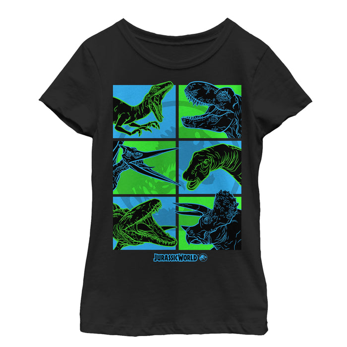 fifth sun Girl's Jurassic World: Fallen Kingdom Dino Bingo T-Shirt
