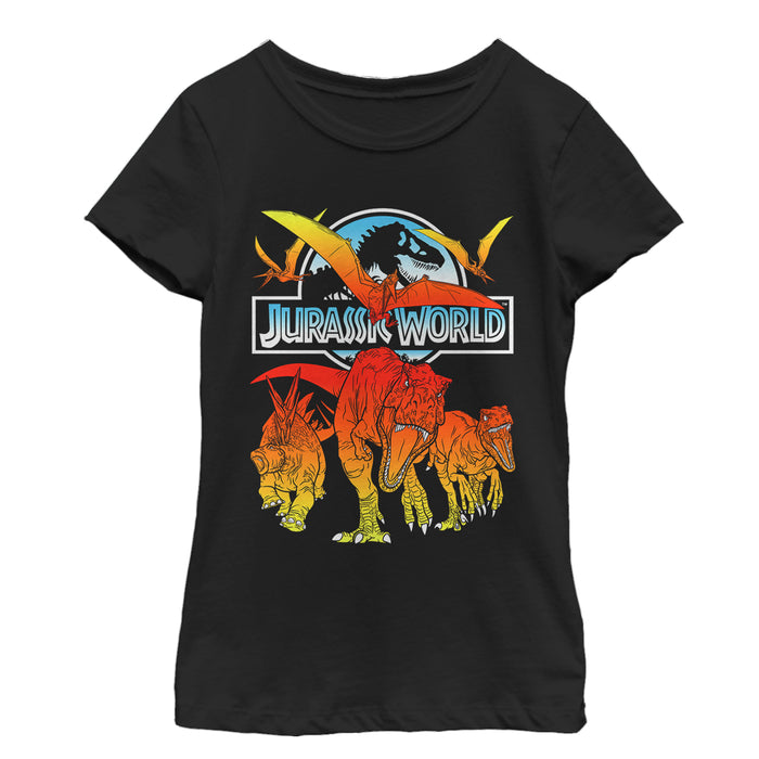 fifth sun Girl's Jurassic World: Fallen Kingdom Fire Dinosaurs T-Shirt