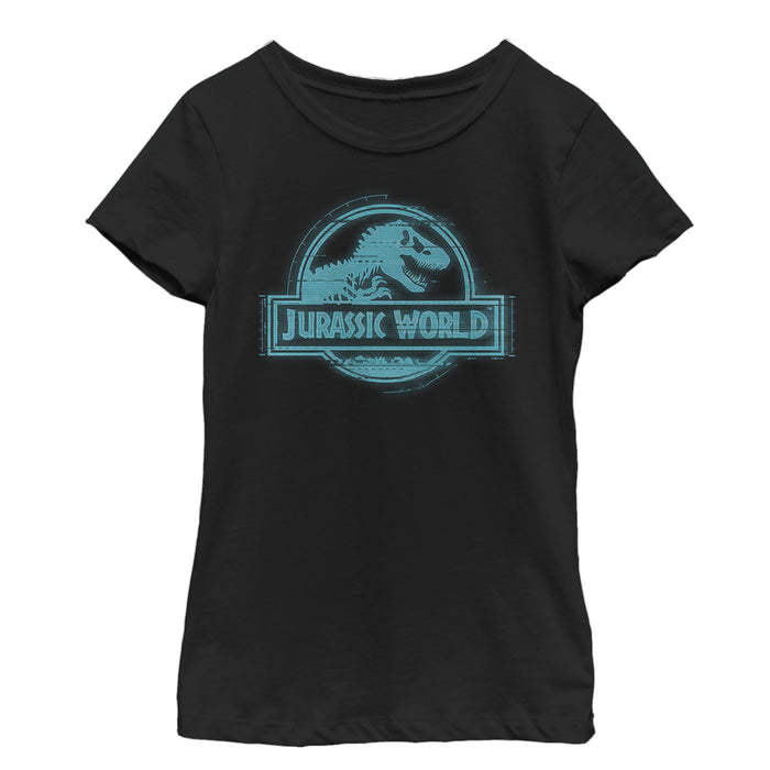 fifth sun Girl's Jurassic World: Fallen Kingdom Glitch Logo T-Shirt