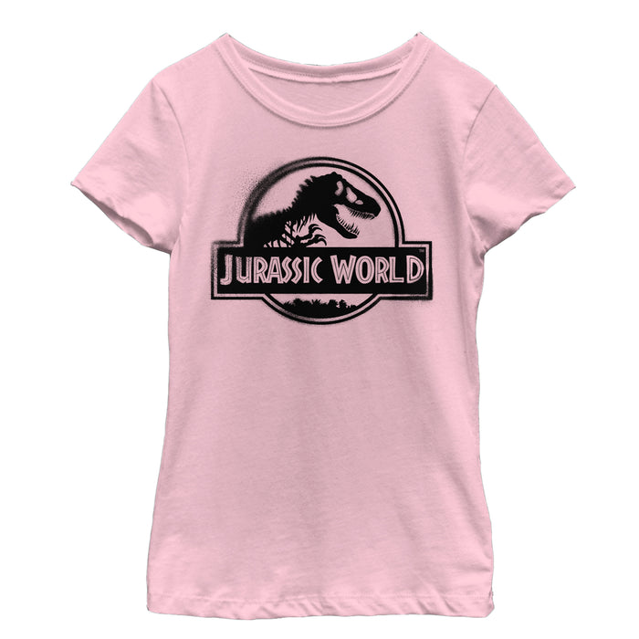 fifth sun Girl's Jurassic World: Fallen Kingdom Spray Paint Print Logo T-Shirt