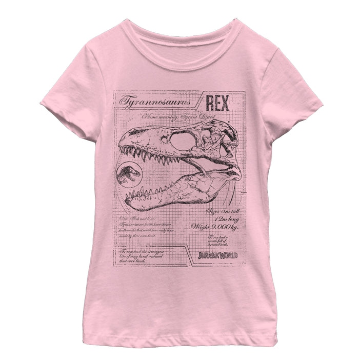 fifth sun Girl's Jurassic World: Fallen Kingdom T. Rex Schematics T-Shirt