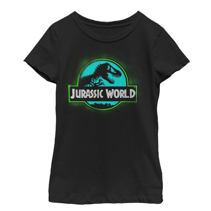 fifth sun Girl's Jurassic World: Fallen Kingdom T. Rex Spray Paint Logo T-Shirt