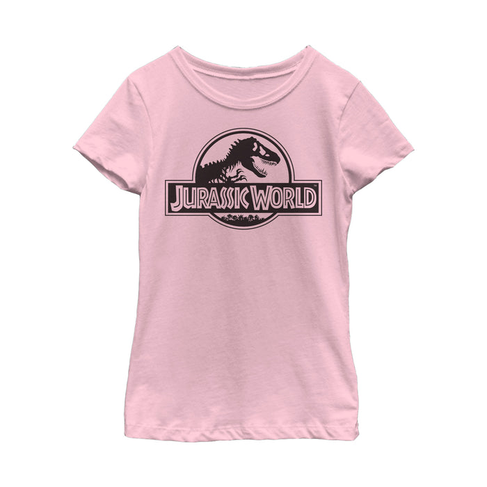 Fifth Sun Girl's Jurassic World Simple T. Rex Logo T-Shirt
