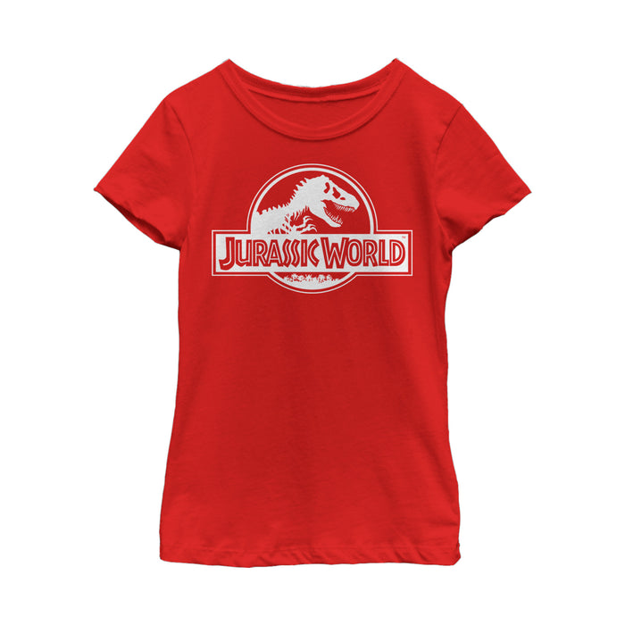 fifth sun Girl's Jurassic World Simple T. Rex Logo T-Shirt