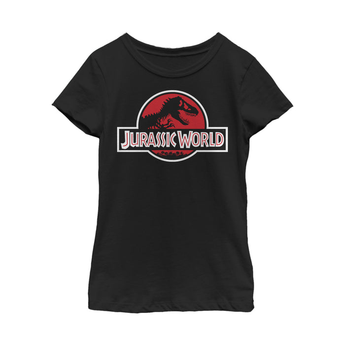fifth sun Girl's Jurassic World Tyrannosaurus Rex Logo T-Shirt