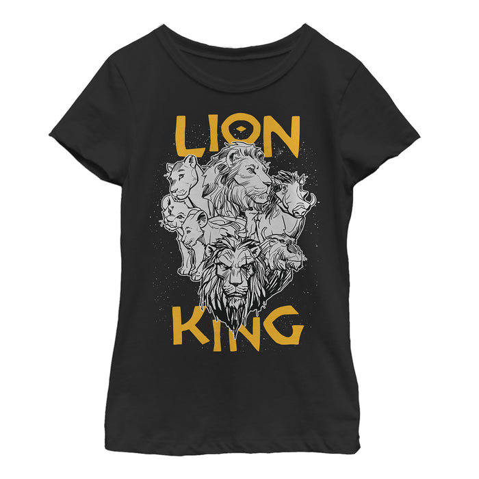 fifth sun Girl's Lion King Animal Kingdom Crew T-Shirt
