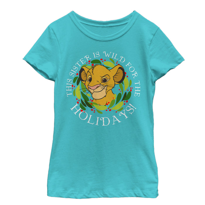 fifth sun Girl's Lion King Daughter Wild for Holidays T-Shirt