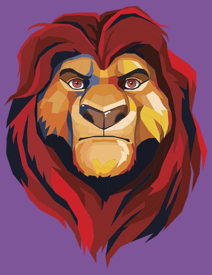 Fifth Sun Girl's Lion King Geometric Mufasa Portrait T-Shirt
