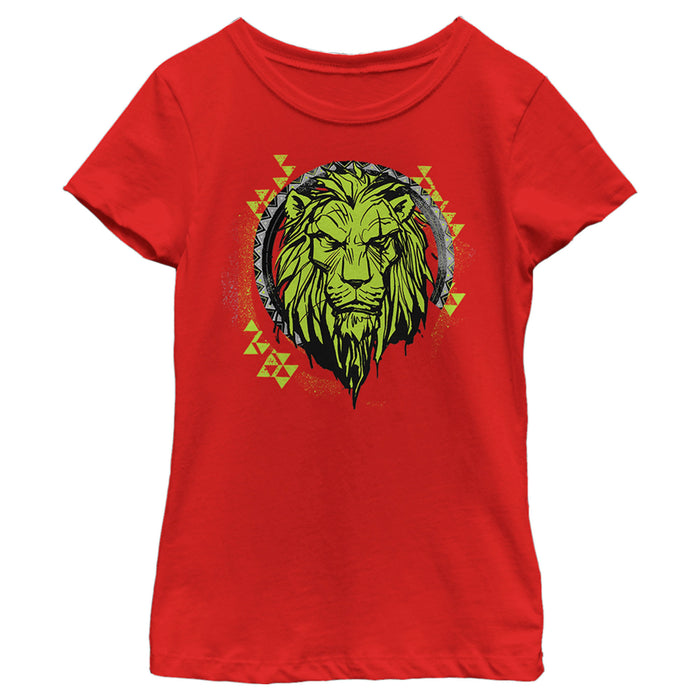 Fifth Sun Girl's Lion King Geometric Scar Emblem T-Shirt
