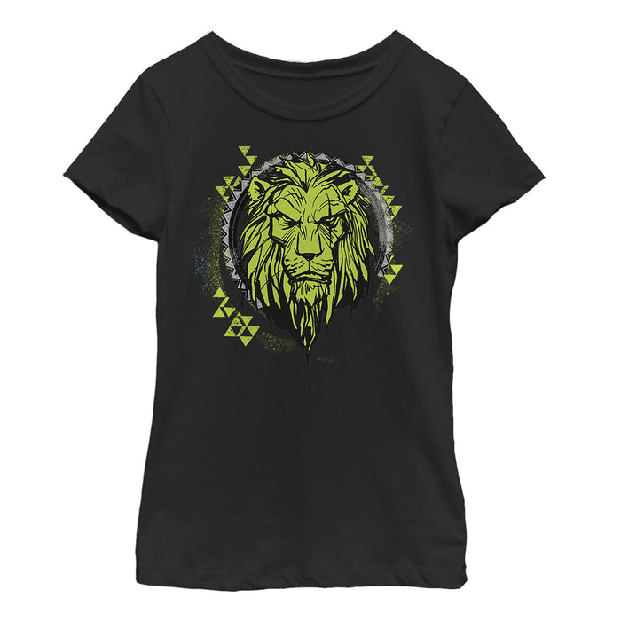 fifth sun Girl's Lion King Geometric Scar Emblem T-Shirt