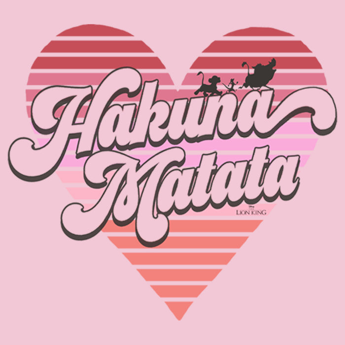 Fifth Sun Girl's Lion King Hakuna Matata Stripe Heart T-Shirt