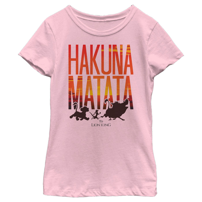 fifth sun Girl's Lion King Hakuna Matata Sunset T-Shirt