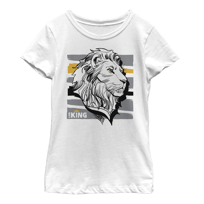 fifth sun Girl's Lion King Mufasa Stripe Profile T-Shirt