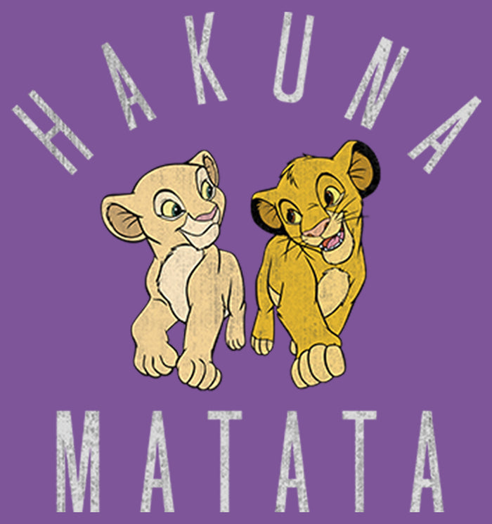 Fifth Sun Girl's Lion King Nala And Simba Distressed T-Shirt