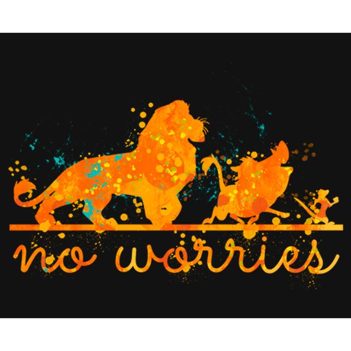 Fifth Sun Girl's Lion King No Worries Splatter Paint T-Shirt