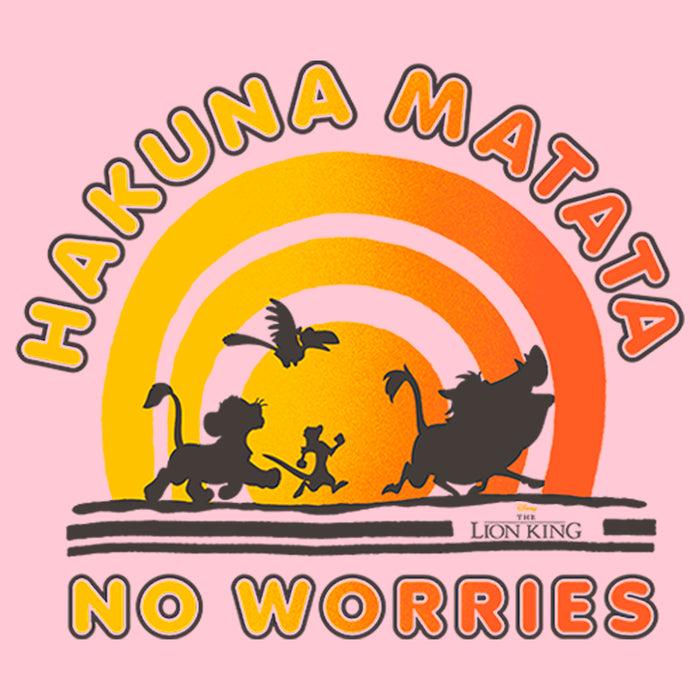 Fifth Sun Girl's Lion King No Worries Vibrant Sunshine T-Shirt