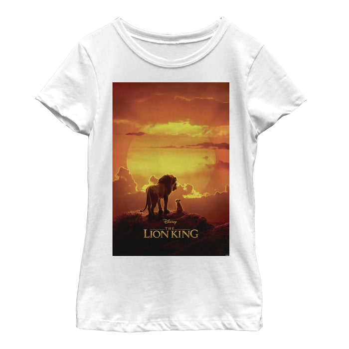 fifth sun Girl's Lion King Pride Rock Movie Poster T-Shirt