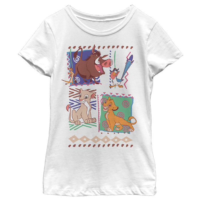 fifth sun Girl's Lion King Retro 90's Savannah Friends T-Shirt