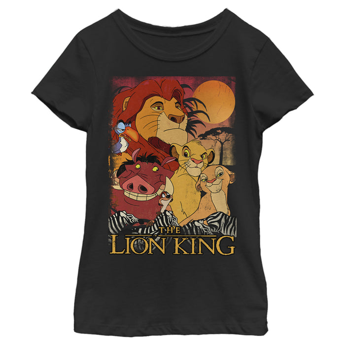 fifth sun Girl's Lion King Retro Distressed Friends T-Shirt