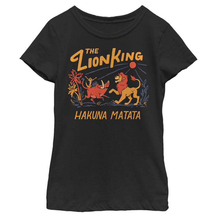 fifth sun Girl's Lion King Retro Hakuna Matata Dance T-Shirt