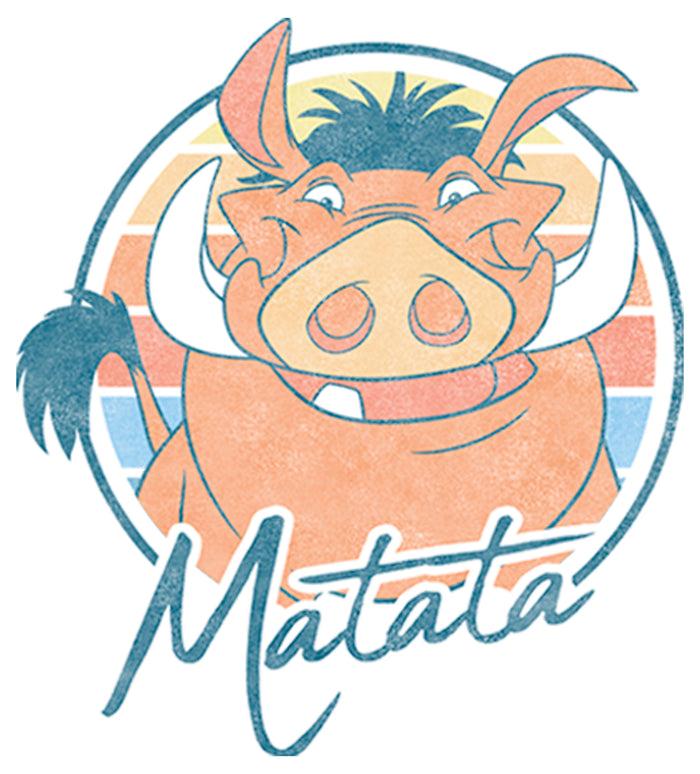 Fifth Sun Girl's Lion King Retro Matata Pumbaa T-Shirt