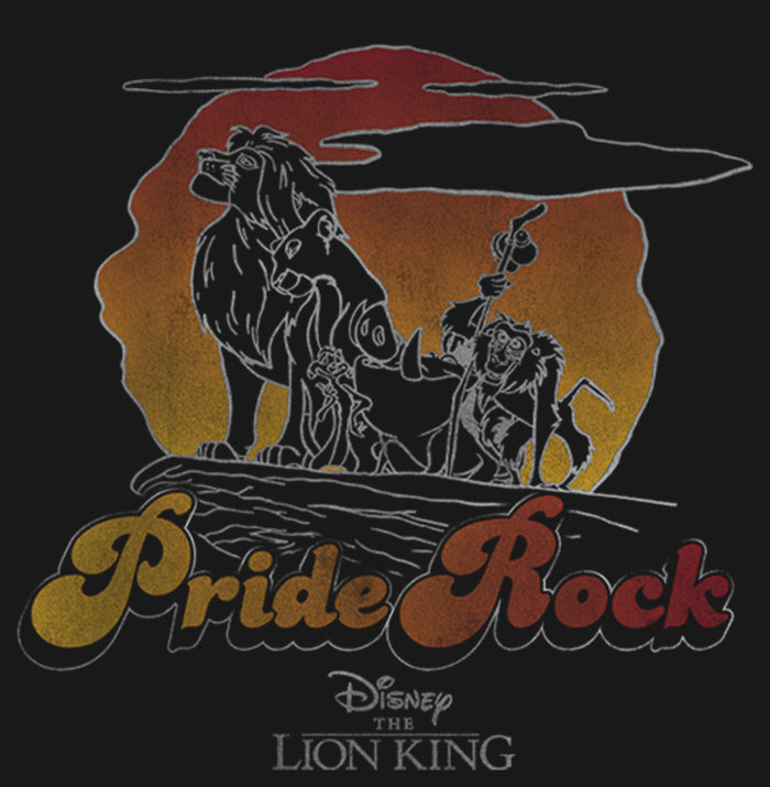 Fifth Sun Girl's Lion King Retro Pride Rock Line Art T-Shirt
