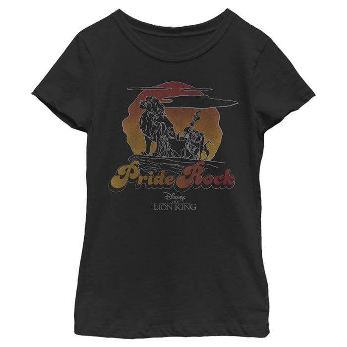 fifth sun Girl's Lion King Retro Pride Rock Line Art T-Shirt