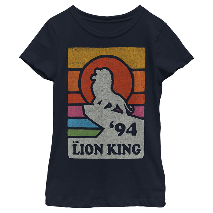 Fifth Sun Girl's Lion King Retro Rainbow '94 Silhouette T-Shirt