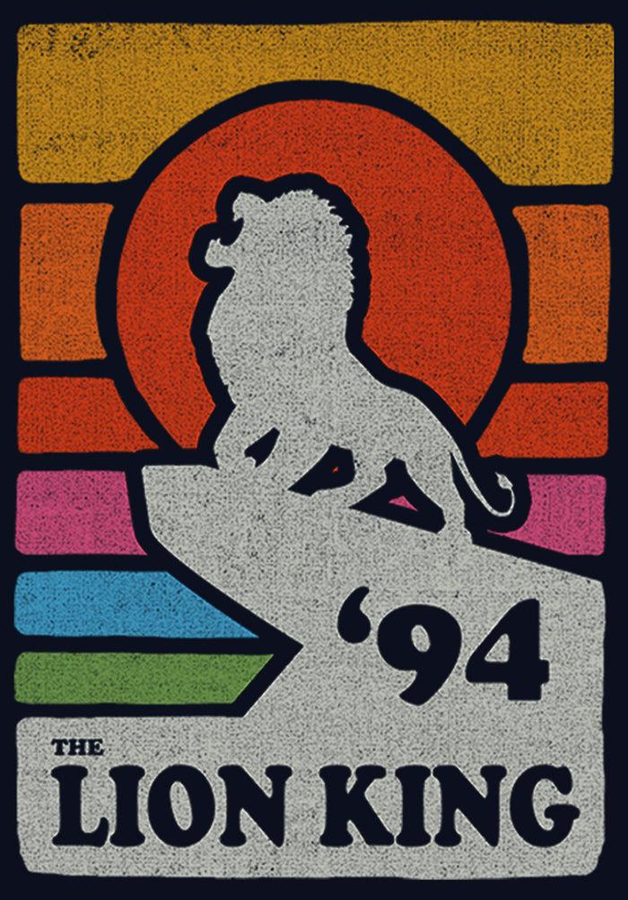Fifth Sun Girl's Lion King Retro Rainbow '94 Silhouette T-Shirt