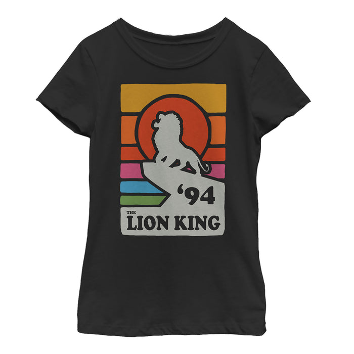 fifth sun Girl's Lion King Retro Rainbow '94 Silhouette T-Shirt
