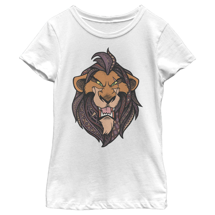 fifth sun Girl's Lion King Scar Decorative Mane T-Shirt